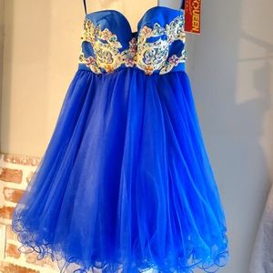 NWT MayQueen Couture Beaded Short Formal Dress